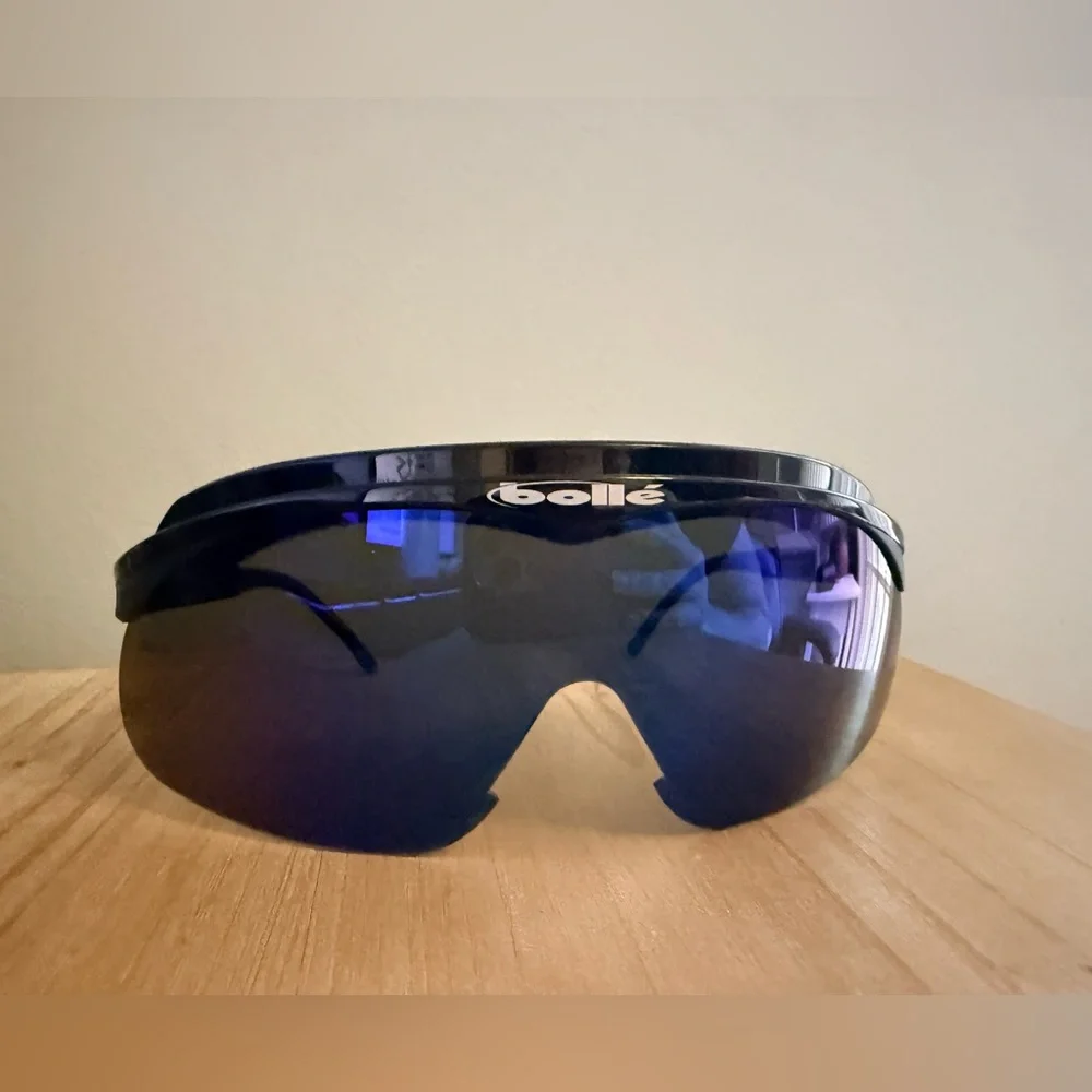 Bolle Edge - Black Frame Blue Lens Sunglasses